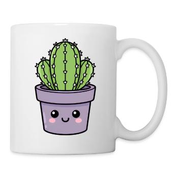 Kawaii Cactus in Purple Pot - Mug - white - Right