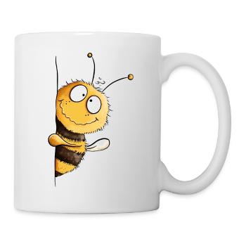 Freches Bienchen Peek-a-Boo Biene  - Tasse - Weiß - Rechts