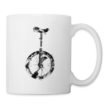 Einrad | Unicycling Freestyle Downhill - Tasse - Weiß - Rechts