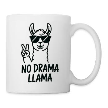 No Drama Llama Peace Sign - Mug - white - Right