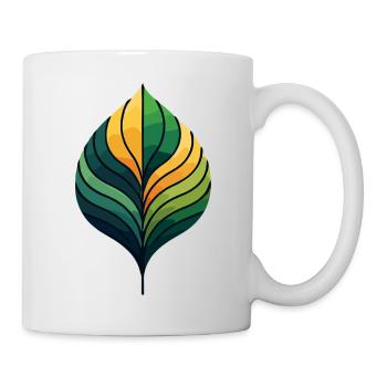 Spirale colorée en forme de feuille - Mug blanc - blanc - Droite