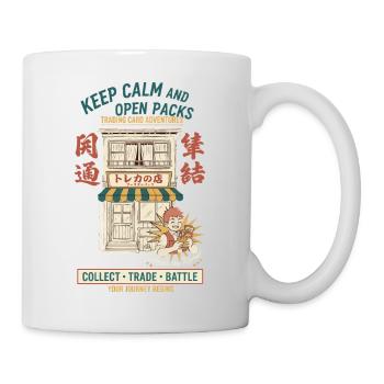 Keep Calm And Open Packs Trading Card Adventures - Mug - white - Right