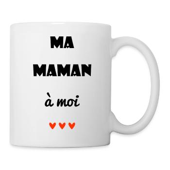 HERZLICHEN GLÜCKWUNSCH ZUM GEBURTSTAG. HERZ. ALLES GUTE ZUM MUTTERTAG. MAMA. PARTEI - Tasse - Weiß - Rechts