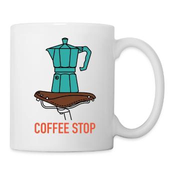 Arrêt café de la cafetière Aqua Moka - Mug blanc - blanc - Droite