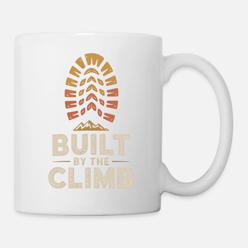 Built by the Climb: Wandern & Berge Retro Design - Tasse - Weiß