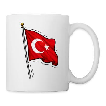 Türkei Fahne - Tasse - Weiß - Rechts