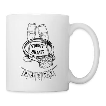 Junggesellinnenabschied und Verlobung Design - Tasse - Weiß - Rechts