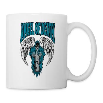 Angel of Death Crest with Blue Wings - Mug - white - Right