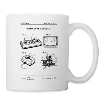 retro gaming console blueprint patent - Mug - white - Right
