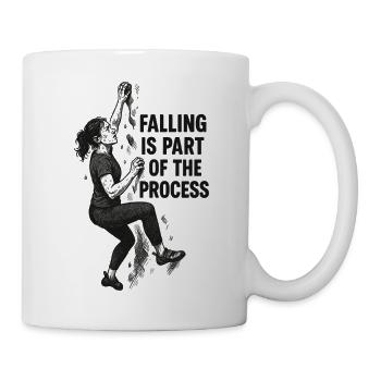 Bouldering Woman: Falling Is Part Of The Process - Mug - white - Right