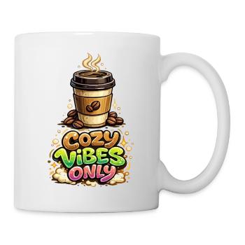 Cozy Vibes Only Kaffee - Tasse - Weiß - Rechts
