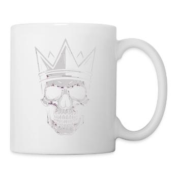 Skull with Crown Dark Gothic Shirt Sticker - Mug - white - Right