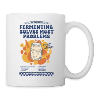 La fermentation du levain résout la plupart des problèmes du pain - Mug blanc - blanc - Droite