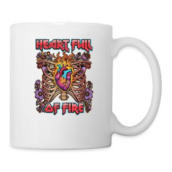 Cœur plein de feu - Mug blanc - blanc - Droite