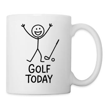 Golf Today Golfspieler Humor Geschenkidee Golfer - Tasse - Weiß - Rechts