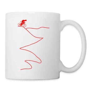 Bicycle Mountains Mountain Bike Downhill - Mug - white - Right