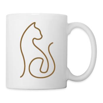 Cat Line Art Cats Design - Mug - white - Right