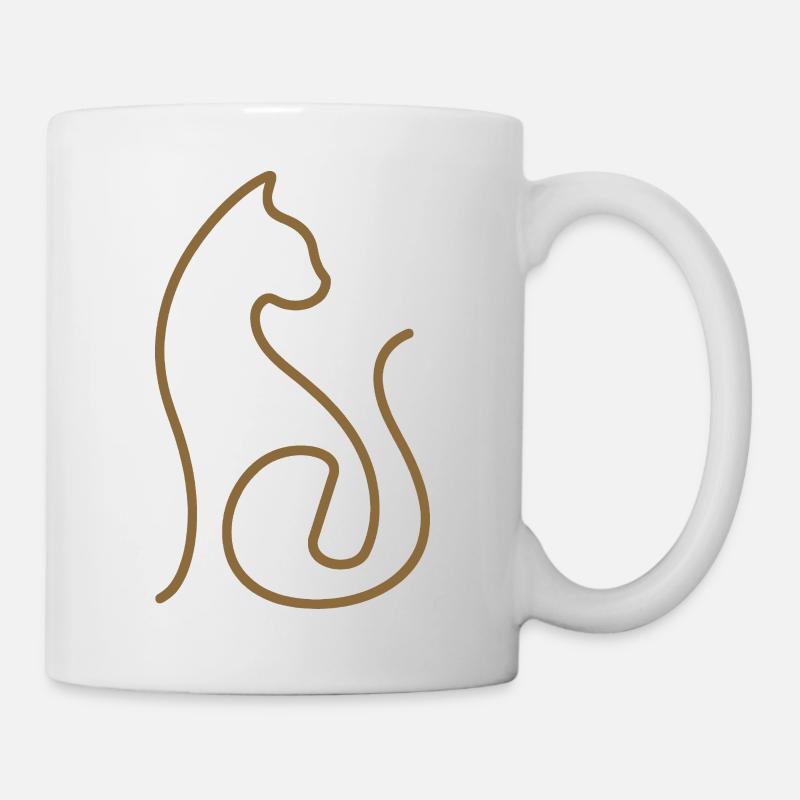 Art de lignes pour chats Design des chats - Mug blanc - blanc