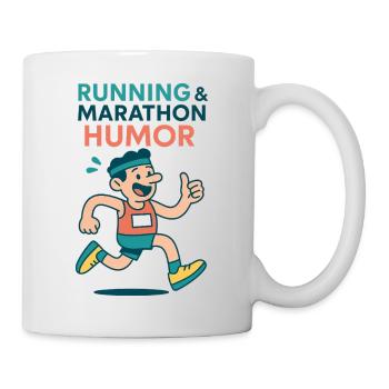 Funny Runner Cartoon Marathon Humor - Mug - white - Right
