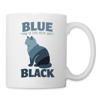 BKH Blue: Minimalist "Blue is the new Black" - Tasse - Weiß - Rechts