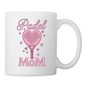 Padel Mom Herzpaddel - Tasse - Weiß - Rechts