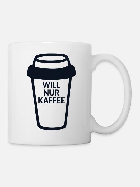 Kaffeetrinkerin Kaffee - Tasse - Weiß