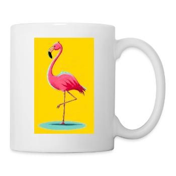 Flamant - Mug blanc - blanc - Droite