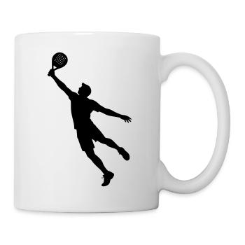 Man playing padel - Mug - white - Right