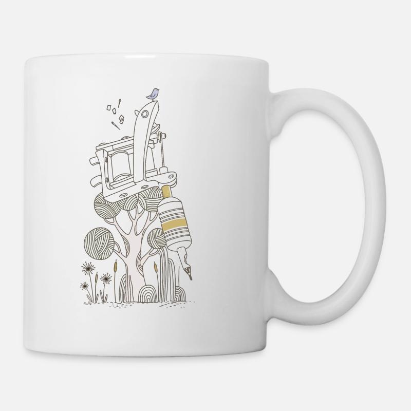 Machine à tatouer - Mug blanc - blanc