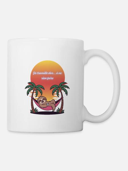 Le paresseux zen - Mug blanc - blanc