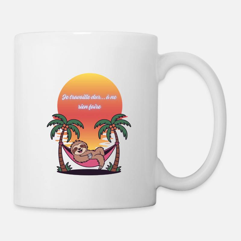 Le paresseux zen - Mug blanc - blanc