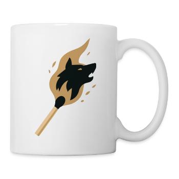 Lone Wolf Flaming Alpha Style Match - Tasse - Weiß - Rechts