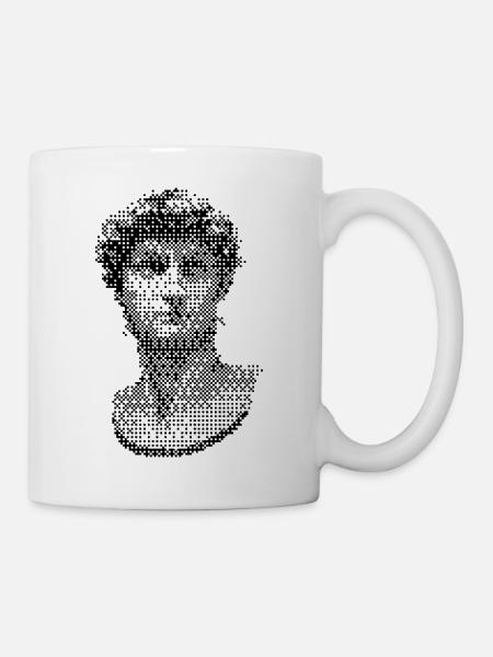 Michelangelo-David-Skulpturendesign - Tasse - Weiß