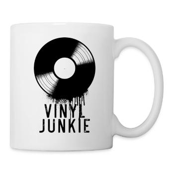 Vinyl Junkie Vinyl Retro Record Graphique Vieilli - Mug blanc - blanc - Droite