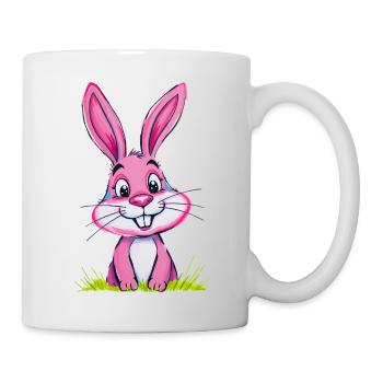 Lapin de Pâques Rose - Mug blanc - blanc - Droite