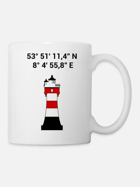 Red Sand Lighthouse - Sailing - Skipper - Maritime - Mug - white