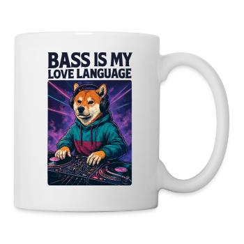 Shiba Inu DJ – Bass Is My Love Language - Mug - white - Right