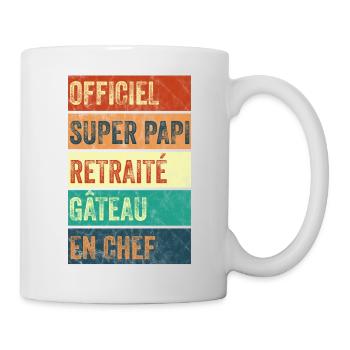 Super Papi Officiel - Mug blanc - blanc - Droite