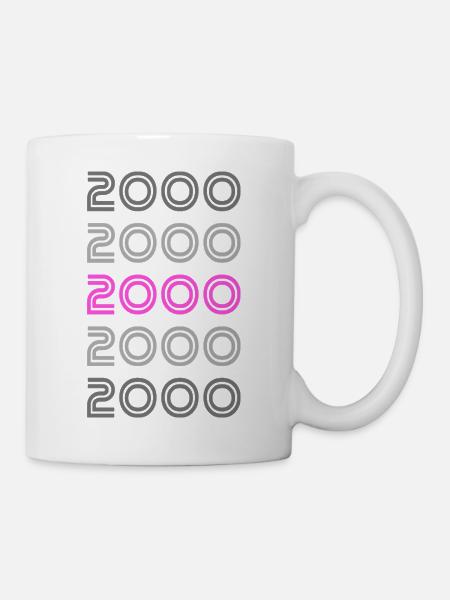 Retro 2000 - Tasse - Weiß