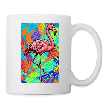 Flamingo - Tasse - Weiß - Rechts