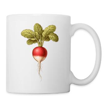 Radishes Vintage Botanical Drawing - Mug - white - Right