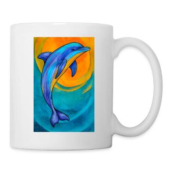 dauphin - Mug blanc - blanc - Droite