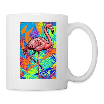 Flamingo - Tasse - Weiß - Rechts