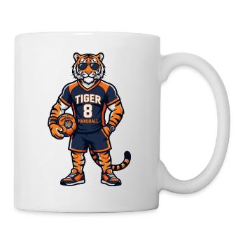 Tiger Handball Trikot Nummer 8 Motiv - Tasse - Weiß - Rechts