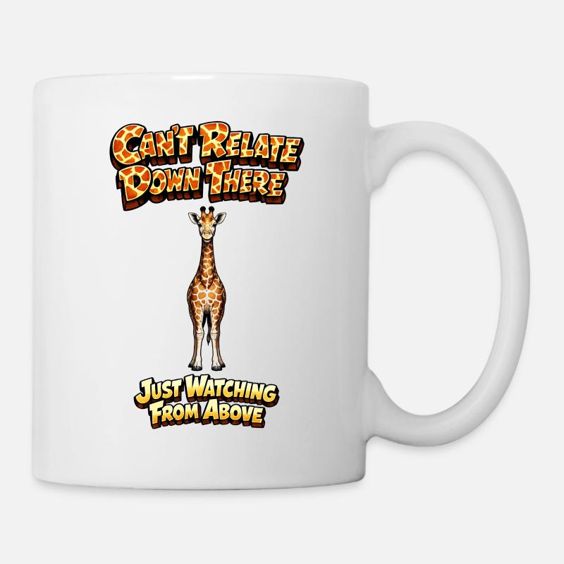 Girafe au-dessus du t-shirt de mème - Mug blanc - blanc