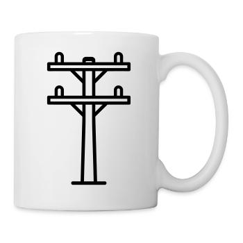 poteau électrique - Mug blanc - blanc - Droite