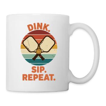 Pickleball-lustiger Spieler Dink Sip Repeat Play - Tasse - Weiß - Rechts