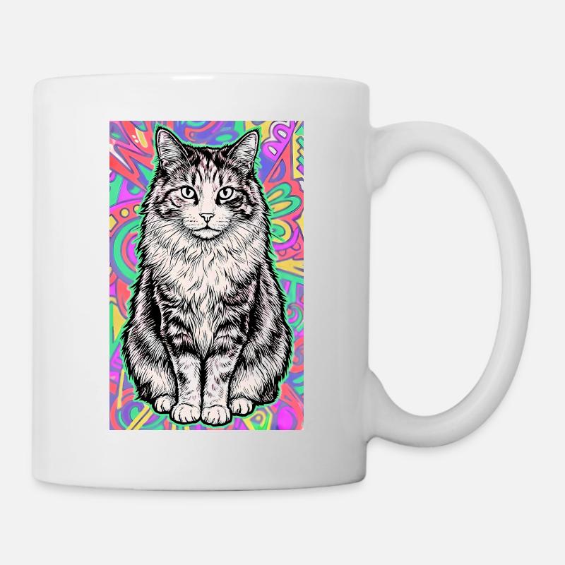 chat - Mug blanc - blanc