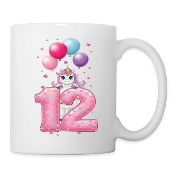 12 Years Girl Cute Unicorn 12th Birthday - Mug - white - Right