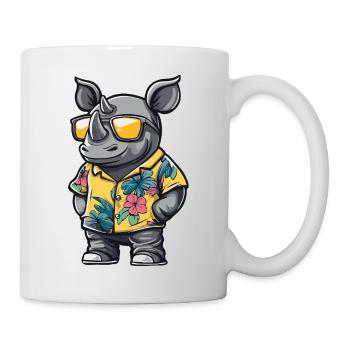 Vacances de bandes dessinées Rhino - Mug blanc - blanc - Droite